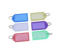 Cabilock 24 pièces Porte-clés Plastique Multicolores avec Étiquettes Id et Anneaux Solides pour Clés et Étiquettes Bagages Mixte avec Blanches à Écrire pour Clés Valises et Identification