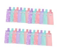 Cabilock 24 Pièces Sachets de Voyage pour Lotion Poches Plastique Réutilisables Étanches avec Bouchon à Bascule Contenants Souples pour Lotion et Crème Compact et pour Voyages