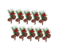 Cabilock 24Pièces Guirlande De Noël Aiguille De Pin Artificiel Décorations Festives pour Vitrines Coffret pour Ambiance