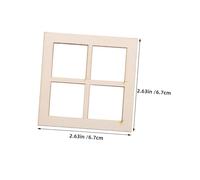 Cabilock 24pièces Maison De Poupée Lot de Fenêtres Miniatures pour Petites Maisons Réalistes -même Modèles Vierges à Peindre