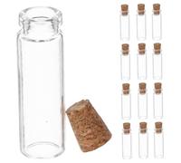 Cabilock 24pièces Mini Bouteilles Verre avec Bouchon Liège Petits Pots avec Couvercles Pots Verre avec Bouchons pour Loisirs Et Stockage De Petits Objets