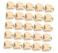Cabilock 25 pièces Lot Breloques Forme Cœur Doré Mini pour Fabrication Bijoux DIY Colliers Bracelets Boucles Oreilles Craft