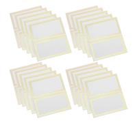 Cabilock 25 Pièces Lot de Cartes de Réservation Vierges avec Bordure Dorée pour Mariage et Banquet Marque-places Pliables pour Restaurant Dîner et Réception