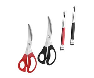 Cabilock 2ensembles Ciseaux De Cuisine Inoxydable Avec Pinces Pour Barbecue Ciseaux Polyvalents Pour Viande