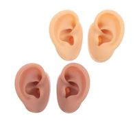 Cabilock 2paire Modèle Oreille Simulée Silicone Flexible Pour Présentation De Bijoux Modèle Anatomie Humaine Pour Entraînement De Piercing