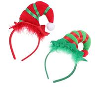 Cabilock 2pcs Bandeaux De Noël Intéressants Bandeaux De Noël Partie De Elf Hat Bande Bande Props