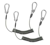 Cabilock 2pcs Corde de Sécurité à Ressort en Acier Inoxydable, Lanière Spirale Rétractable Haute Élasticité pour Activités Extérieures et Pêche Sécurisée
