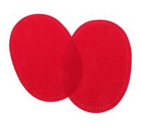 Cabilock 2pcs Coudière à Coudre Ovale Rouge en Pu Doux pour Décoration de Vêtements et Réparation la Vie Quotidienne Sport