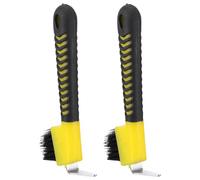 Cabilock 2pcs Cure-pied avec Brosse pour Chevaux, Poignée Antidérapante en Caoutchouc, Résistant la Rouille, Outil de Toilettage pour Nettoyage des Sabots Couleur Couleur Aléatoire