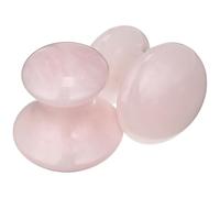 Cabilock 2pcs Outils de Massage Visage en Cristal Poudre Rose Forme Champignon Multi-fonctionnels pour Soin et Nourrir la Peau, Massage du Visage Dos