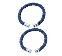 Cabilock 2pièces Attaches Aimantés pour Rideaux Clips Polyester avec Corde Décorative pour Maison Bureau Chambre Bleu Marine