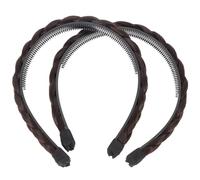 Cabilock 2pièces Bandes Tressées Cheveux Synthétiques Accessoires de Coiffure pour Filles Lot de Bandeaux Tressés pour Cheveux