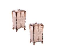 Cabilock 2pièces Boîte à Disques de Coton Étui à Disques Démaquillants Organisateur Transparent pour Visage Couvercle Inclus Set