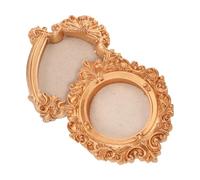 Cabilock 2pièces Cadres Photo Magnétiques Ovales Résine pour Réfrigérateur Mini Cadres Vintage à Personnaliser pour Afficher Souvenirs