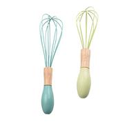 Cabilock 2pièces Fouet Silicone à Main Avec Manche Bois Mixeur Culinaire Manuel Pour Battre Mélanger Et Fouetter Œufs Cuisine Rapide Et Facile Hygiénique