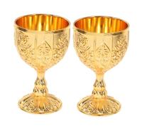 Cabilock 2pièces Gobelet Vintage or Coupe Renaissance Gobelets Rétro à Boire Pour Décoration Intérieure Mariage Et Fête