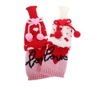 Cabilock 2pièces Housses Tricotées pour Bouteille De Décoration De Saint-Valentin Et Mariage Élégantes Et pour Table Lors De Dîners