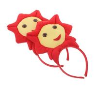Cabilock 2pièces Lot De Bandeaux Tournesol Coiffe Tournesol Avec Marguerites Accessoire De Cheveux Pour Festival Et Déguisement Rouge