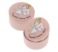 Cabilock 2pièces Lot de Boîtes à Dents de Lait Étui à Cordon Ombilical Boîte à Souvenirs pour Dents Cheveux et Premiers Moments Garçon Fille