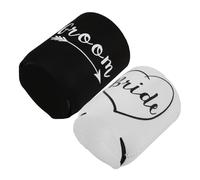 Cabilock 2pièces Manchons Isolants pour Canettes De Mariage Écrins pour Canettes De Soda avec Design Couple Noir Et Blanc Reutilisables Et pour Boissons Froides