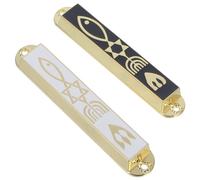 Cabilock 2pièces Mezouza Métal pour Porte Entrée Décoration Religieuse Juive Symbole De Prière pour Porte