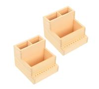 Cabilock 2pièces Organisateur Outils de Manucure Bois Support pour Ponceuse à Ongles et Embouts Boîte de Rangement Compact pour Salon de Beauté
