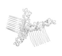 Cabilock 2pièces Peigne Cheveu Mariage Fleur Strass Accessoire Coiffure Mariée Pinces Bijoux Tête Chignon