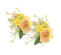 Cabilock 2pièces Pince Cheveux Hawaïenne Fleur Lot de Épingle Cheveux Artificielle Peigne Fleur Frangipanier Hibiscus Accessoire Coiffure Femme Mariage Plage