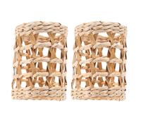 Cabilock 2pièces Porte-gobelet Paille pour Gobelets Verre Couvercles Décoratifs pour Boissons Manchon Facile à Ranger