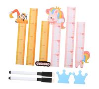 Cabilock 2pièces Règles De Croissance Animaux Cartoons Toises Murales Amusantes Pour Mesurer Décoration Murale Éducative Pour Chambres