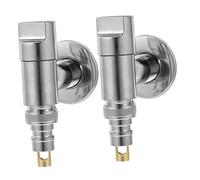 Cabilock 2pièces Robinet Arrêt Mural Acier Inoxydable Pour Machine à Laver Salle De Bain Buanderie Vanne Alimentation Eau
