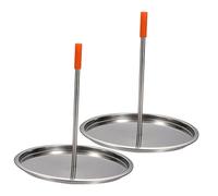 Cabilock 2pièces Rôtissoire Verticale Acier Inoxydable Pour Poulet Grillé Plateau à Rôtir La Dinde Outil De Cuisson Plein Air