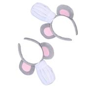 Cabilock 2pièces Serre-tête Oreilles de Souris avec Chapeau de Chef Accessoire de Déguisement pour Adulte et Garçon Fille Lavable et Réutilisable pour Cosplay ou Fête