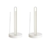 Cabilock 2pièces Support Papiers Essuie-Tout Vertical Plastique Distributeur De Serviettes De Table Et Papiers à Décoration Contemporaine pour Cuisine Et Blanc