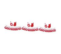 Cabilock 3 Ensembles Drapeau De Noël Porte Décorations d'arbre De Noël Décorations Guirlande Autocollants Cravates Feutre Décor De Manteau De Cheminée Feutre Rouge