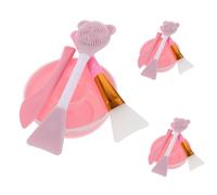 Cabilock 3 Ensembles Kit de Outils Silicone pour Soins Visage Brosse Douce et Bol Mélangeur Portable pour Application Masques Faciaux Accessoires Beauté Sensibles et Compacts pour