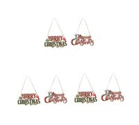 Cabilock 3 Ensembles Pendentif Lettre De Noël Décorations Guirlande Feston Décor De Noël Décor De Fête De Noël Signe De Joyeux Noël Décor Suspendu De Sapin De Noël Bois 2 Pièces * 3