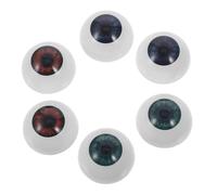 Cabilock 3 Paires D’Yeux en Acrylique 22 MM pour Loisirs Créatifs DIY Yeux Réalistes Marron Vert et Bleu Foncé Accessoires pour Masques Halloween Poupées et Marionnettes