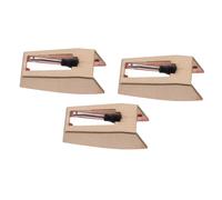 Cabilock 3 pièces Aiguilles Platine Vinyle Stylus Remplacement Compatible Platines Disques Vintage Aluminium Rouge pour Clair et Précis