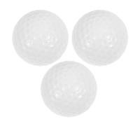 Cabilock 3 pièces Balles de Golf Blanches pour Entraînement Double Souples et Durables pour Intérieur et Extérieur Équipement Pratique pour Golf