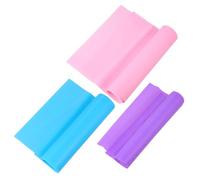 Cabilock 3 pièces Bande Résistance Élastique Yoga Couleurs Rose Bleu Sangle Étirement Fitness Pilates Gymnastique pour Flexibilité et Renforcement