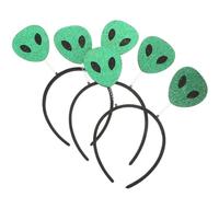 Cabilock 3 Pièces Bandeau D'antenne Extraterrestre Vert en Feutre Scintillant, Confortable et Adapté à Tous Types de Cheveux pour Fête D'halloween Originale