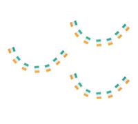 Cabilock 3 Pièces Banderole Drapeaux Irlandais pour Saint Patrick Décoration Festive Réutilisable de Mètres avec Fanions Colorés pour Intérieur et Extérieur