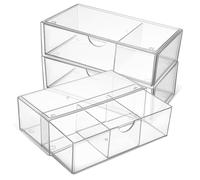 Cabilock 3 Pièces Boîte De Rangement Bureau Organisateurs De Maquillage Organisateur De Tiroir De Maquillage Couvercle ateur De Acrylique Transparent