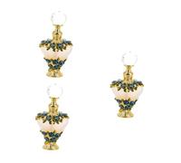 Cabilock 3 Pièces Bouteille D'huile Essentielle Rose pour Voyage Aromathérapie Distributeur Réutilisable Flacon De Parfum Ancien Clé Bouteille De Parfum Recharge Un Verre