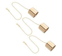 Cabilock 3 Pièces Brass Candle Snuffer Cap With Chain Multipurpose Flame Extinguisher For Oil Lamps Wine Bottle Candles Elegant Easy To Use Metal Flame Snuffing Tool