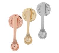 Cabilock 3 Pièces Broche Épingle de Revers en Alliage de Cuillère à Sachet de Thé, Broche Créative et Polyvalente pour Paquet et Vêtements, pour Cafés et Restaurants