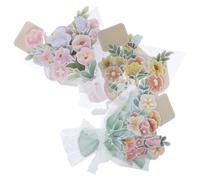 Cabilock 3 Pièces Cartes de Vœux Fête des Enseignants Merci Enseignants | Présent pour Votre Professeur, Thème Délicat et Romantique, Cartes de Bouquet, Usage Fête des Enseignants