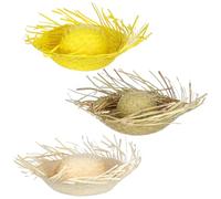 Cabilock 3 Pièces Chapeau Style Estival Authentique Solaire Supérieure de Hawaïen pour Homme et Garçon et Filles pour Fêtes à Thème et en