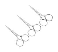 Cabilock 3 pièces Ciseaux Sourcils Femme Acier Inoxydable Ciseaux Beauté Petits et Portables pour Épilation Visage Coupe Cils Barbe et Poils Du Nez